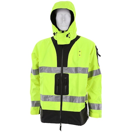 Mcr Safety Garments, UltraTech, Poly/PU Class 3 Jacket W/H L UT38JHL